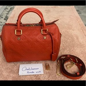 LV Orient Monogram Empreinte Leather Speedy 25